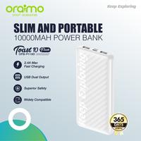 Gambar Oraimo Toast 10 Powerbank 10000 mAH Dual USB Fast Charging OPB-P118D - Hitam dari MXKomputer_NEW undefined 2 Tokopedia