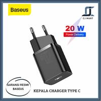 Gambar KEPALA CHARGER TYPE C PD BASEUS QUICK CHARGER 20W IPHONE FAST CHARGING - Hitam dari CJMART99 undefined 1 Tokopedia