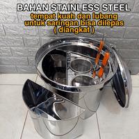Gambar Dandang mie kocok bulat 2 / Dandang mie ayam bakmie + saringan - plus saringan dari zahra steanless undefined 2 Tokopedia