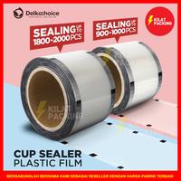 Gambar PLASTIK LID CUP SEALER SEAL PRESS | TUTUP GELAS PLASTIK TERMURAH /ROLL - polos, 2000pcs dari kilat packing undefined 3 Tokopedia
