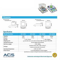 Gambar Timbangan Digital ACIS AD-600i Timbangan Lab ketelitian 0,01g - Putih dari Belanja Sip undefined 2 Tokopedia