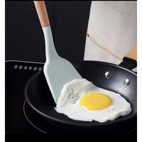 Gambar Spatula Silikon Gagang Kayu Sodet Silikon Sutil Teflon Sendok - Lubang dari Media Shop1 undefined 3 Tokopedia