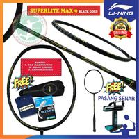 Gambar LINING SUPERLITE MAX 9 RAKET BADMINTON ORIGINAL - PKT AP6, Black Gold dari PROCHAMPION undefined 1 Tokopedia