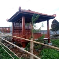 Gambar Gazebo Saung Dinding Separo 3x3m Kayu Kelapa || Jual Gasebo Taman dari waroeng gazebo undefined 2 Tokopedia