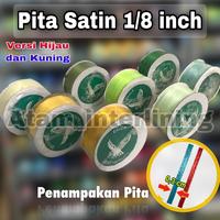 Gambar Pita Satin 1/8 inch atau 0,3cm Kuning dan hijau Roll | Pita Kado Box dari atam.interlining undefined 1 Tokopedia