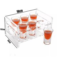 Gambar Holder Tray Shot Glasses Acrylic / Tempat Gelas Sloki Akrillik - 8Lubang dari Unique Official Store undefined 3 Tokopedia