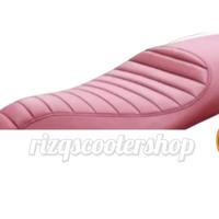Gambar Kulit Jok Custom Cafelaser Honda beat New Old Fi MBtech - pink, All tipe beat dari rizqscootershop undefined 5 Tokopedia