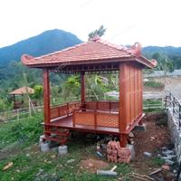 Gambar Gazebo Saung Dinding Separo 3x3m Kayu Kelapa || Jual Gasebo Taman dari waroeng gazebo undefined 1 Tokopedia