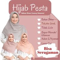 Gambar jilbab Segiempat Sinar Glamor Premium - coral dari amidinsi undefined 1 Tokopedia