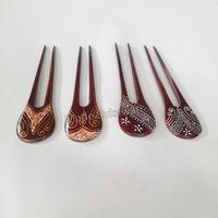 Gambar Cucuk Tusuk konde rambut bahan kayu lukis - Sesuai stok dari MadeSukawati undefined 4 Tokopedia