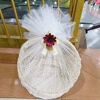 Gambar keranjang cincin rotan seserahan/keranjang buah hias - tile putih, 30cm dari salmafajria undefined 3 Tokopedia
