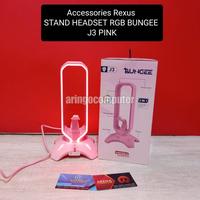 Gambar Accessories Rexus STAND HEADSET RGB BUNGEE J3 PINK dari Aringo Computer Samarinda undefined 1 Tokopedia