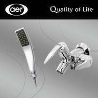 Gambar AER Bundling Brass Wall Double Faucet DCR 11B + Hand Shower Mandi Handshower Head Kepala Sower ABS-  FSH 1C Air Hitam dari AER Sanitary Indonesia undefined 1 Tokopedia