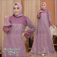 Gambar ARUNA DRESS - Gamis Pesta Mewah dan Elegan Bahan Tile Furing - 3 Tiga - Grey, M dari 3 TIGA STORE undefined 4 Tokopedia