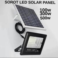 Gambar lampu sorot solar cell 100 watt 100w lampu tembak panel surya outdoor - HighQ 100w dari NYC LED undefined 1 Tokopedia