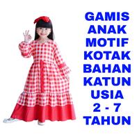 Gambar WK GAMIS KOTAK KOTAK ANAK PEREMPUAN DRESS MAXI MUSLIM BAJU FASHION - Orange, 4 tahun dari warungkim undefined 1 Tokopedia