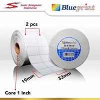 Gambar Sticker label Barcode 33x19mm 2 Line Semi Coated BLUEPRINT isi 5000Pcs dari PT Sonic Komputer Indonesia undefined 3 Tokopedia
