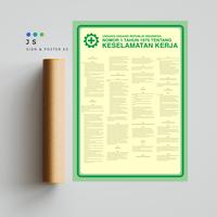Gambar Poster Safety K3 Keselamatan Kerja UU no.1 th 1970 Ukuran A0 dari JS Sign undefined 2 Tokopedia