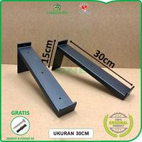 Gambar Rak besi siku tempel dinding penyangga papan ambalan harga per1pcs - 15x30 dari One Technical Store undefined 4 Tokopedia