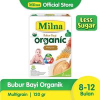 Gambar MILNA BUBUR BAYI ORGANIC 120 GRAM RASA MULTIGRAIN LESS SUGAR KALBE COD dari OddsOlShop undefined 1 Tokopedia