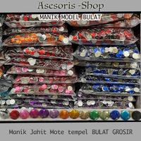 Gambar Manik Jahit Mote | Manik jahit Tempel BULAT berbagai Ukuran GROSIRAN - 22mm (500pcs), Hijau Muda dari Asesoris-shop undefined 5 Tokopedia