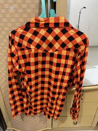 Gambar Kemeja kotak kotak orange import BKK mulus 100% size M sesuai gambar dari Asesoris-shop undefined 2 Tokopedia