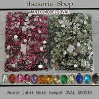 Gambar Manik Jahit Mote | Manik jahit Tempel OVAL berbagai Ukuran GROSIRAN dari Asesoris-shop undefined 1 Tokopedia