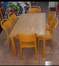 Gambar Meja Makan Plastik SET 4 kursi dan 6 kursi - 6 Kursi dari Yosua Meubel undefined 1 Tokopedia