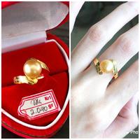 Gambar Cincin Emas 22 Karat Wanita Mutiara Laut Lombok Original Premium Mewah - Putih, 6 dari kilaumutiaralombok undefined 2 Tokopedia