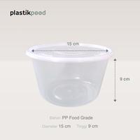 Gambar Thinwall Bulat 1000ml Mangkuk Plastik Food Container Round Bowl Baso dari plastikpood undefined 2 Tokopedia