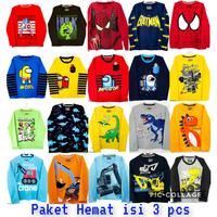 Gambar Paket Hemat Murah ISI 3 Atasan Kaos Lengan Panjang Anak Laki Laki Usia 1-9 tahun Fashion - random, 12-18 bulan dari A&A Kidz Store undefined 1 Tokopedia