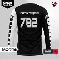 Gambar BAJU MOTOCROSS / JERSEY MOTOR TRAIL PRINTING ORIGINAL MC796 - Putih, S dari Velove Jersey undefined 3 Tokopedia