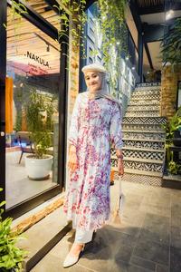 Gambar Midi Dress Wanita Katun Rayon Viscose Adem Premium NHM - Navy dari NHM Online undefined 4 Tokopedia