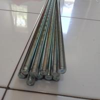 Gambar Asdrat Baja 8.8 M20 x 1000 mm Stud bolt / Long drat Galvanis ( putih ) dari Murbaut Surabaya undefined 3 Tokopedia