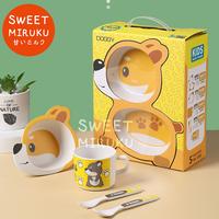 Gambar ALAT MAKAN ANAK BAMBOO FIBER DOGGY ANJING FEEDING SET KADO LUCU dari Sweet Miruku undefined 2 Tokopedia