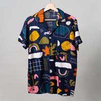 Gambar Kemeja Amarillo Pantai Lengan Pendek Motif Bunga Daun dari Oranyee Shop undefined 5 Tokopedia