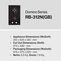 Gambar RINNAI RB312NGB Kompor Gas Tanam 2 Tungku domino RB-312NGB Built In Hob Garansi Resmi dari Indah Home Shop undefined 2 Tokopedia