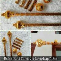 Gambar TIANG HORDENG SET KOMPLIT BESI GORDEN ROLET GORDEN BATANG GORDEN - SILVER, 50 CM FULL SET dari CRIMSON INTERIOR undefined 2 Tokopedia