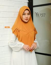 Gambar Jilbab Bergo Instan Qianza Ys 157 By Yasmin Hijaab - Gold dari yasminhijabofficial undefined 5 Tokopedia