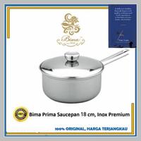 Gambar panci susu bima /panci saus bima prima inox 16 cm(1,5L)/ 18cm(2L) - 16cm B2007116 dari best home kitchen undefined 4 Tokopedia