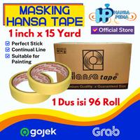 Gambar Masking Lakban Kertas 1 inch x 15 Y Hansa 96 roll 1 dus dari Hansa Pedia undefined 1 Tokopedia