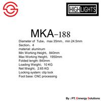 Gambar HIGHLIGHTS Video Monopod HL-188 (MKA-188) with Video Head dari Ennergy Solutions undefined 3 Tokopedia