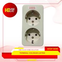 Gambar Stop Kontak Arde / Terminal Kuningan / Colokan Listrik 2 Lobang Lubang dari Householic undefined 1 Tokopedia