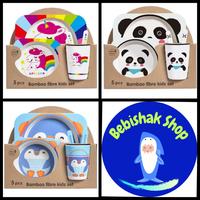 Gambar 5 in 1 Piring Makan Anak Serat Bambu - Bamboo Fiber Feeding Set Hewan - Unicorn dari Bebishak Shop undefined 1 Tokopedia