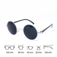 Gambar Kacamata Hitam Bulat Boboho John Lennon Black Sunglasses - Cokelat dari Sudut Pandang Lelaki undefined 5 Tokopedia