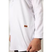 Gambar Kemeja Koko Putih Lengan Panjang Kurta Pakistan Modern Casual Husen - Putih Tulang, M dari Celana Sirwal Plaza undefined 3 Tokopedia