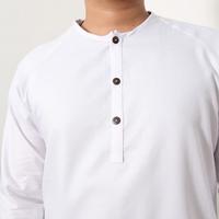 Gambar Kemeja Koko Putih Lengan Panjang Kurta Pakistan Modern Casual Husen - Putih Tulang, M dari Celana Sirwal Plaza undefined 4 Tokopedia