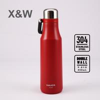 Gambar X&W Botol Minum Thermos Y-313 Vacuum Flask 450ml with Handle Strap - Black dari X&W undefined 5 Tokopedia