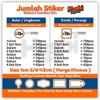 Gambar Cetak Stiker Label Vinyl / Transparan A3+ CUT Ukuran Berkisar 4-8 cm2 - Stiker Vinyl, Cutting Normal dari Hasbi store bdg undefined 3 Tokopedia