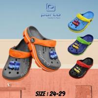 Gambar sandal porto 1006 K sandal anak baim Tayo size 24-29 bakpao crocs - MERAH -HITAM, 28 dari Optimuzz undefined 2 Tokopedia